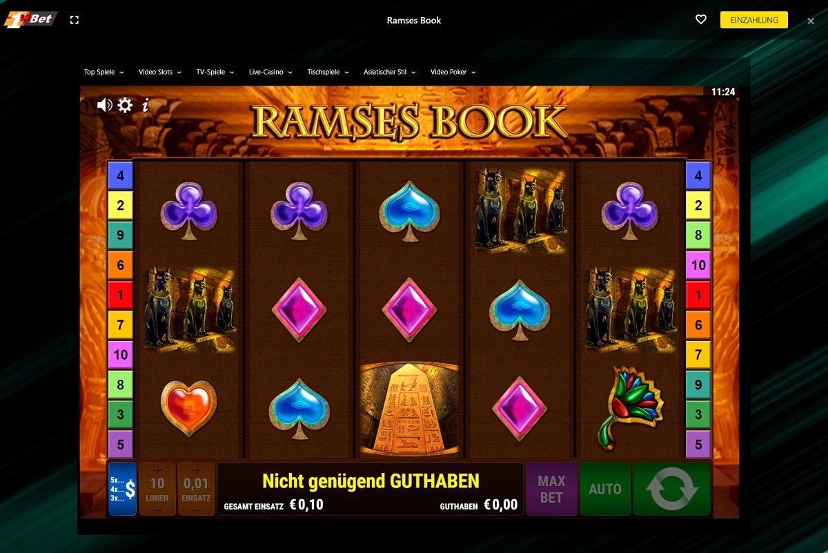 Spiele Ramses Book von Gamomat bei 1bet