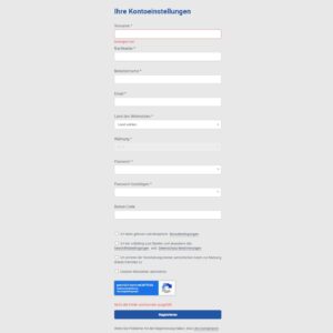 Schritt 1 der Anmeldung bei Kikobet