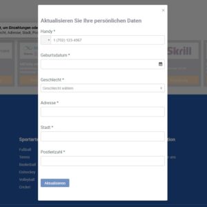Schritt 2 der Anmeldung bei Kikobet