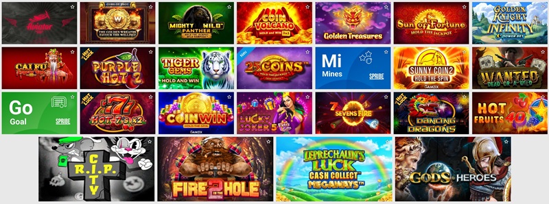 Screenshot des Casino-Angebots bei Kikobet