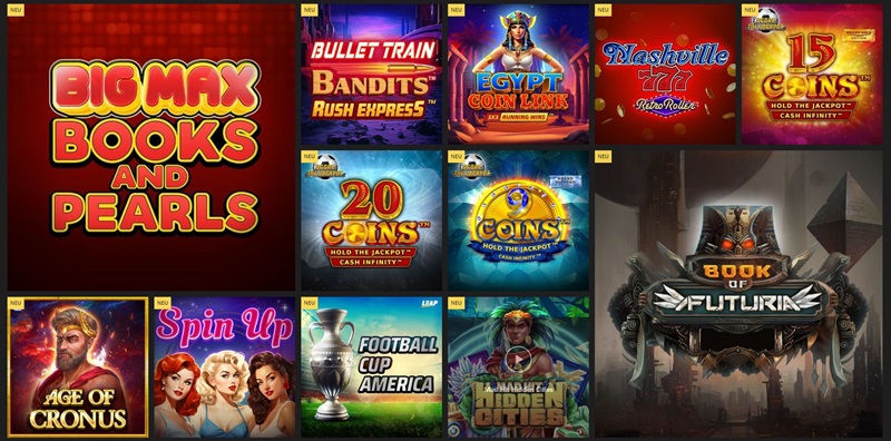 Screenshot des Casino-Angebots bei Weltbet
