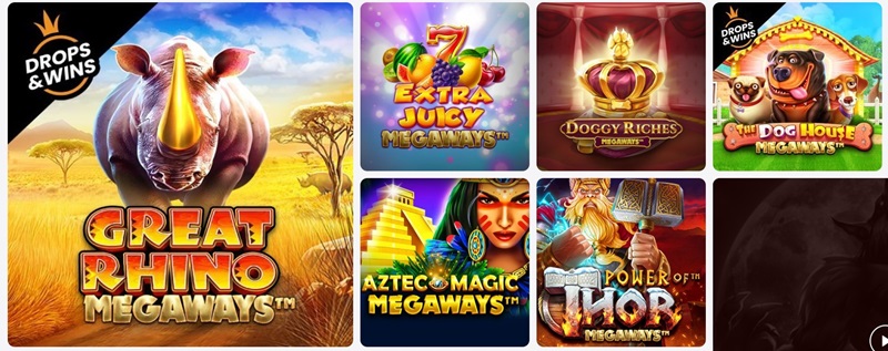 Screenshot des Casino-Angebots bei Dachbet
