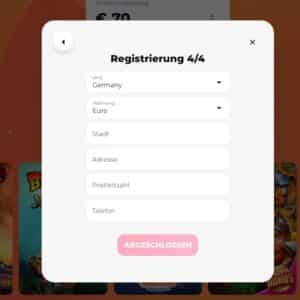 Schritt 4 der Anmeldung bei Greatwin