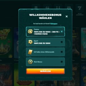 Schritt 1 der Anmeldung bei PlayIO