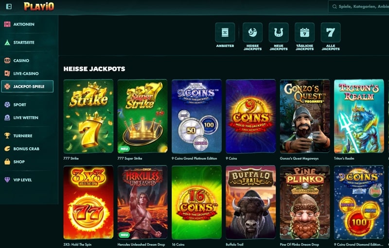 PlayIO Casinoangebot