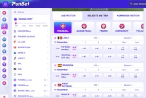 Funbet Sportwettenangebot