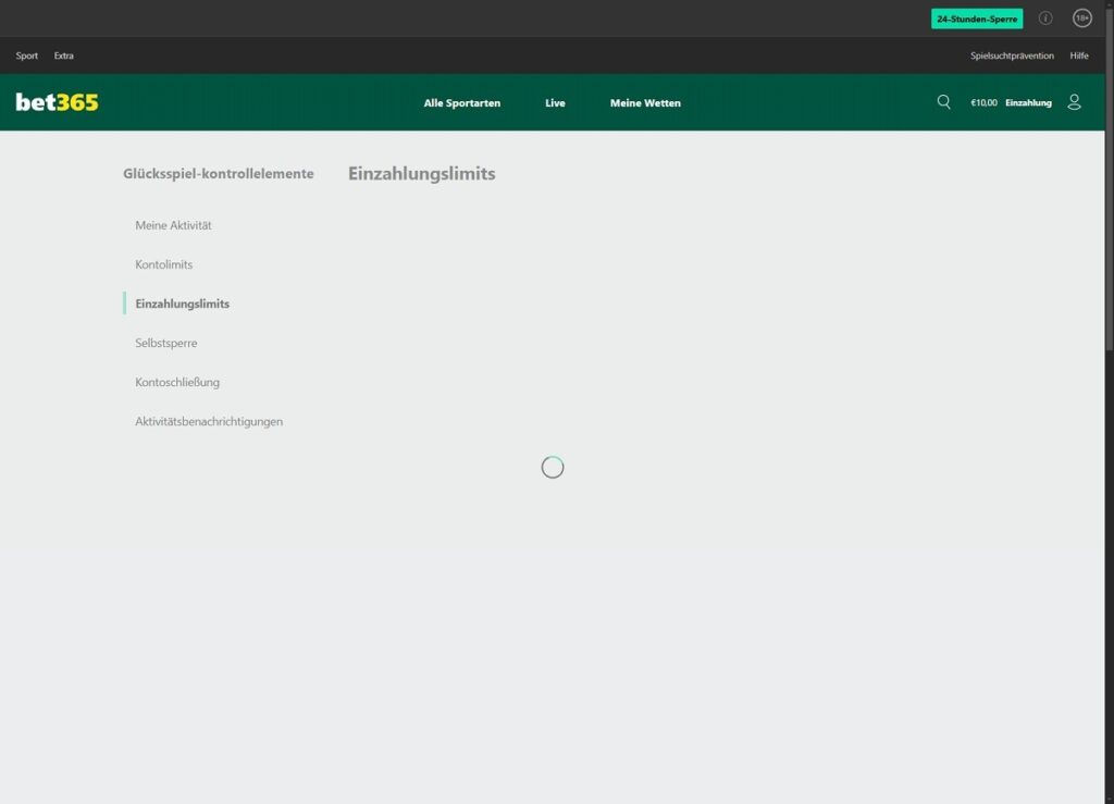 Bet365 Einzahlungslimit erhöhen funktioniert nicht