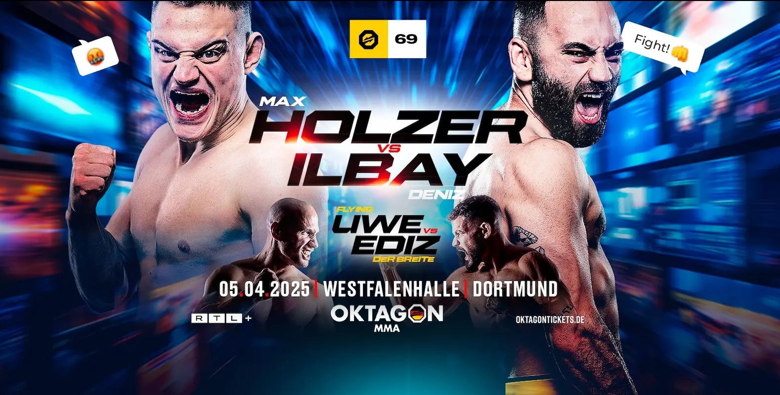OKTAGON 69 Vorschau, Übertragung & Fightcard