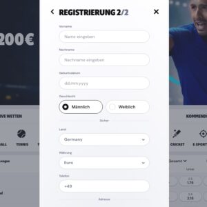Schritt 3 der Anmeldung bei Supabet