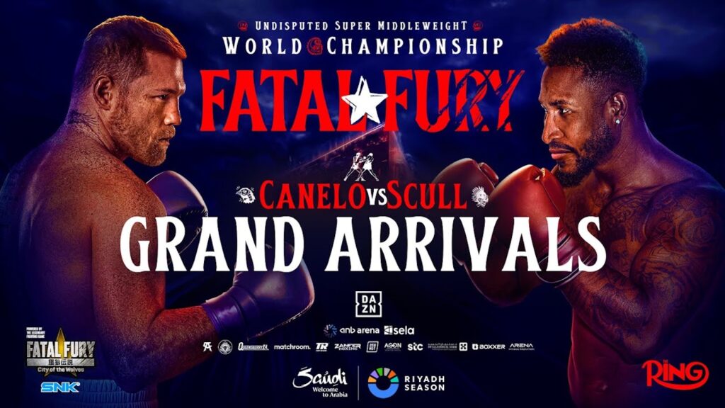 Offizielles Poster für das Duell zwischen Canelo vs. Scull im Rahmen vom "Fatal Fury: City of the Wolves"