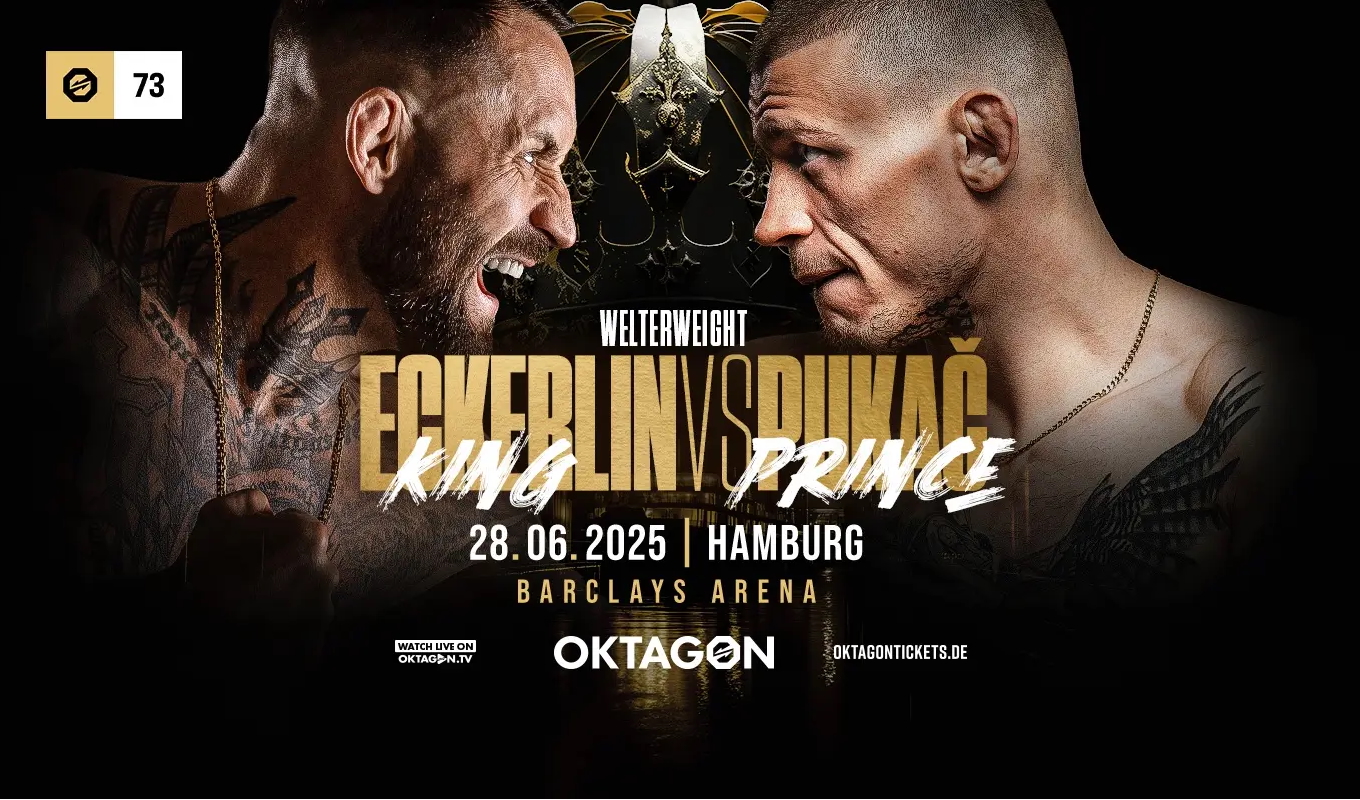 OKTAGON 73: Eckerlin vs. Pukac – Übertragung, Uhrzeit, Livestream & Fight Card